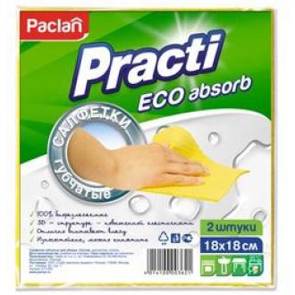 Салфетка губчатая, 18х18 см, 2 шт, Paclan Practi ECO absorb - Officedom (1)