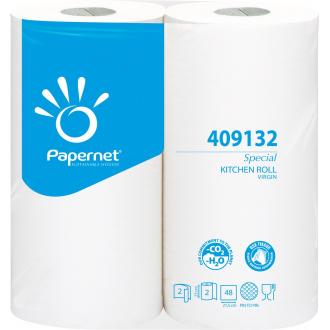 Бумажные полотенца Papernet для кухни, белые, 2 рул./<wbr>упак. - Officedom (1)