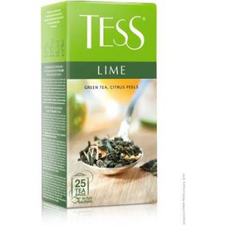 Чай зеленый Tess Lime, 25 х 1,5 г, в пакетиках - Officedom (1)