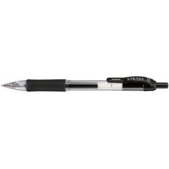 Ручка гелевая автоматическая SARASA (0,5мм), черный, прозрачный корпус - Officedom (1)