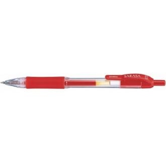 Ручка гелевая автоматическая SARASA (0,5мм), красный, прозрачный корпус - Officedom (1)