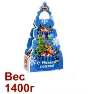 Подарок новогодний Рахат "Голубая ель", 1400 гр - Officedom (1)