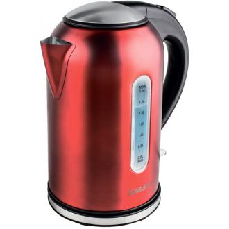Чайник электрический Scarlett SC-EK21S56, емк. 1,8 л, 2200 Вт, металл. корпус, красный - Officedom (1)