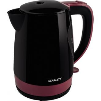 Чайник электрический Scarlett SC-EK18P26, емк. 1,7 л, 2200 Вт, пластик. корпус, черно-красный - Officedom (1)