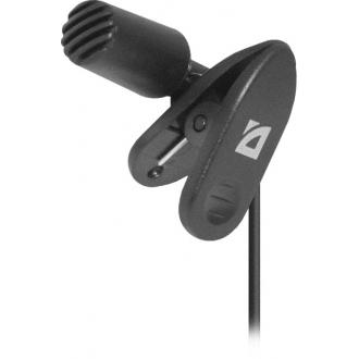 Микрофон компьютерный Defender MIC-109 черный, на прищепке, 1,8 м - Officedom (1)