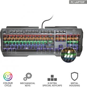 Клавиатура игровая Trust RU GXT 877 Scarr Mechanical черный - Officedom (1)