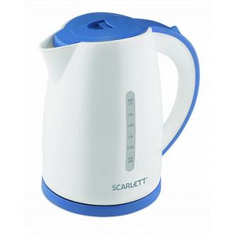 Чайник электрический Scarlett SC-EK18P44, емк. 1.7 л, 2200 Вт, пласт. корпус, бело-синий - Officedom (1)