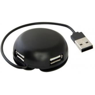 Расширитель USB Defender Quadro Light, 2.0, на 4 порта, черный - Officedom (1)